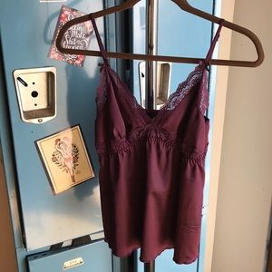 Lacy Silky Purple Adjustable Top 🍀